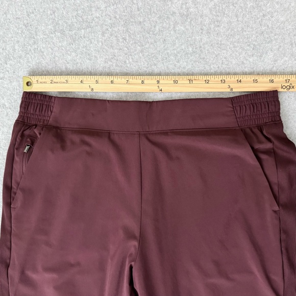 Athleta Brooklyn Lined Joggers Pants Womens Size 14 Maroon Red Athleisure Comfy - Picture 10 of 16